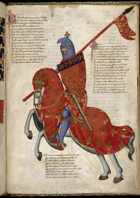 Рыцарь из Прато, средневековая итальянская миниатюра